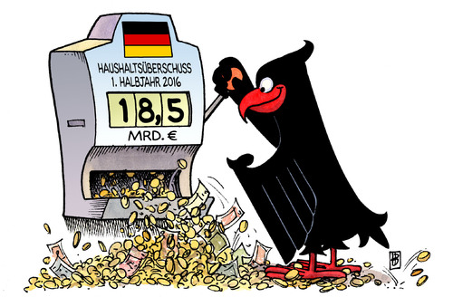 Cartoon: Haushaltsüberschuss (medium) by Harm Bengen tagged haushaltsüberschuss,halbjahr,2016,geld,spielautomat,staatsfinanzen,steuern,abgaben,gewinn,harm,bengen,cartoon,karikatur,haushaltsüberschuss,halbjahr,2016,geld,spielautomat,staatsfinanzen,steuern,abgaben,gewinn,harm,bengen,cartoon,karikatur