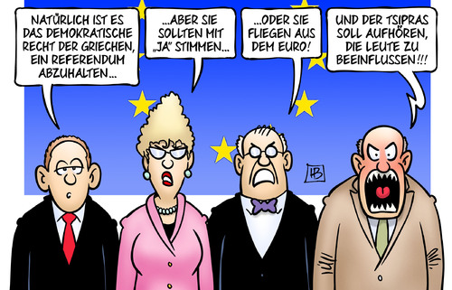 Cartoon: Hellas-Referendum (medium) by Harm Bengen tagged demokratie,demokratisches,recht,referendum,volksabstimmung,euro,frist,europa,grexit,troika,institutionen,eu,ezb,iwf,griechenland,pleite,schulden,harm,bengen,cartoon,karikatur,demokratie,demokratisches,recht,referendum,volksabstimmung,euro,frist,europa,grexit,troika,institutionen,eu,ezb,iwf,griechenland,pleite,schulden,harm,bengen,cartoon,karikatur