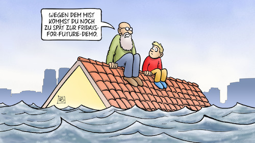 Hochwasser und FFF Hochwasser und FFF