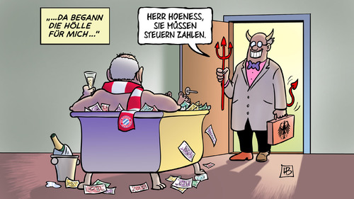 Cartoon: Hoeness Reue (medium) by Harm Bengen tagged fc,steuerfahndung,finanzamt,fiskus,steuerflucht,steuerhinterziehung,reue,hoeneß,karikatur,cartoon,bengen,harm,fussball,bayern,hoeneß,reue,steuerhinterziehung,steuerflucht,fiskus,finanzamt,steuerfahndung,fc,bayern,fussball,harm,bengen,cartoon,karikatur