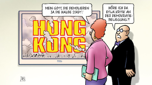 Cartoon: Hongkong-Chaos (medium) by Harm Bengen tagged hongkong,chaos,demolieren,stadt,kritik,demokratiebewegung,proteste,china,gewalt,rauch,monitor,harm,bengen,cartoon,karikatur,hongkong,chaos,demolieren,stadt,kritik,demokratiebewegung,proteste,china,gewalt,rauch,monitor,harm,bengen,cartoon,karikatur