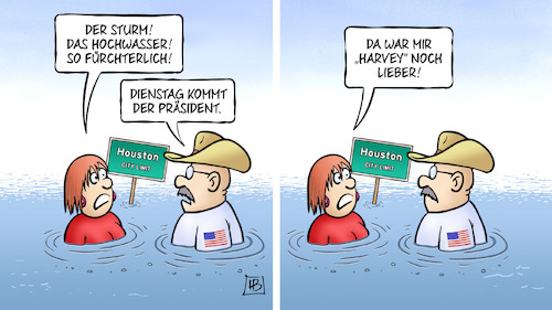 Cartoon: Houston (medium) by Harm Bengen tagged sturm,hochwasser,houston,präsident,trump,harvey,hurrikan,überschwemmungen,harm,bengen,cartoon,karikatur,sturm,hochwasser,houston,präsident,trump,harvey,hurrikan,überschwemmungen,harm,bengen,cartoon,karikatur