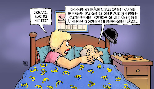 Cartoon: Hurrikan-Albtraum (medium) by Harm Bengen tagged hurrikan,albtraum,bett,karibik,geld,briefkastenfirmen,regnen,kapitalist,reich,arm,harm,bengen,cartoon,karikatur,hurrikan,albtraum,bett,karibik,geld,briefkastenfirmen,regnen,kapitalist,reich,arm,harm,bengen,cartoon,karikatur