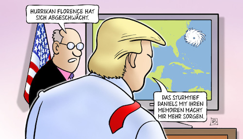 Cartoon: Hurrikan Florence (medium) by Harm Bengen tagged hurrikan,hurrican,florence,abgeschwächt,sturmtief,stormy,daniels,pornostar,affäre,memoiren,sorgen,trump,usa,wetter,harm,bengen,cartoon,karikatur,hurrikan,hurrican,florence,abgeschwächt,sturmtief,stormy,daniels,pornostar,affäre,memoiren,sorgen,trump,usa,wetter,harm,bengen,cartoon,karikatur