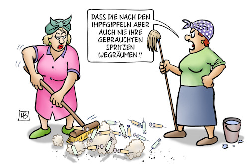 Cartoon: Impfgipfelspritzen (medium) by Harm Bengen tagged impfen,impfgipfel,gebrauchte,spritzen,putzfrauen,fegen,junkies,corona,spritze,harm,bengen,cartoon,karikatur,impfen,impfgipfel,gebrauchte,spritzen,putzfrauen,fegen,junkies,corona,spritze,harm,bengen,cartoon,karikatur