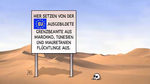 In der Wüste ausgesetzt