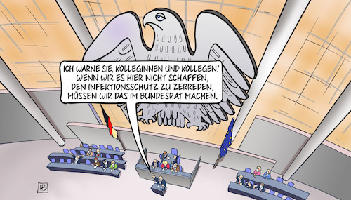 Cartoon: Infektionsschutz zerreden (medium) by Harm Bengen tagged bundestag,corona,infektionsschutzgesetz,bundesrat,infektionsschutz,zerreden,harm,bengen,cartoon,karikatur,bundestag,corona,infektionsschutzgesetz,bundesrat,infektionsschutz,zerreden,harm,bengen,cartoon,karikatur