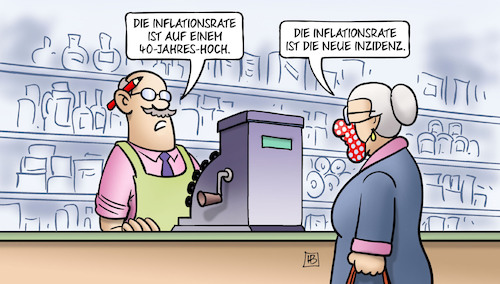 Cartoon: Inflations-Inzidenz (medium) by Harm Bengen tagged inflationsrate,40,jahres,hoch,rekord,inzidenz,corona,laden,susemil,einkaufen,preise,harm,bengen,cartoon,karikatur,inflationsrate,40,jahres,hoch,rekord,inzidenz,corona,laden,susemil,einkaufen,preise,harm,bengen,cartoon,karikatur