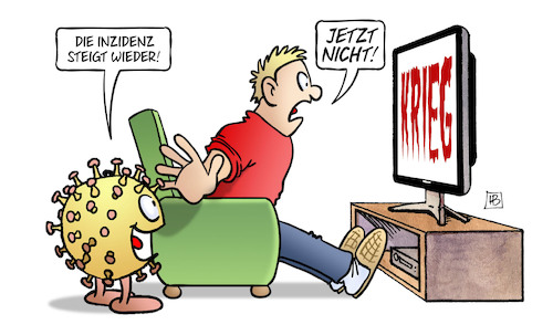 Cartoon: Inzidenz und Krieg (medium) by Harm Bengen tagged inzidenz,corona,virus,tv,sorge,angst,kind,russland,ukraine,krieg,einmarsch,angriff,harm,bengen,cartoon,karikatur,inzidenz,corona,virus,tv,sorge,angst,kind,russland,ukraine,krieg,einmarsch,angriff,harm,bengen,cartoon,karikatur