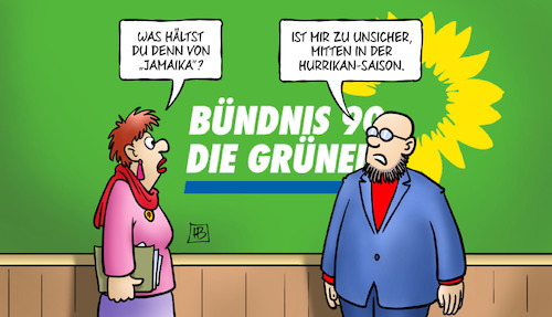 Cartoon: Jamaika-Hurrikan (medium) by Harm Bengen tagged jamaika,hurrikan,saison,bundestagswahl,koalitionen,gruene,harm,bengen,cartoon,karikatur,jamaika,hurrikan,saison,bundestagswahl,koalitionen,gruene,harm,bengen,cartoon,karikatur