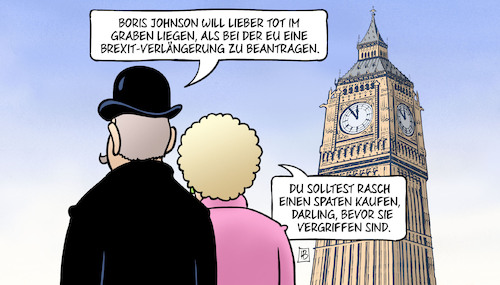 Cartoon: Johnson-Graben (medium) by Harm Bengen tagged tot,graben,spaten,verlängerung,neuwahlen,brexit,unterhaus,regierung,boris,johnson,gb,uk,big,ben,harm,bengen,cartoon,karikatur,tot,graben,spaten,verlängerung,neuwahlen,brexit,unterhaus,regierung,boris,johnson,gb,uk,big,ben,harm,bengen,cartoon,karikatur