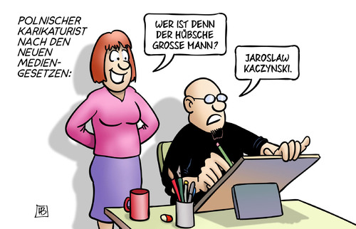 Karikatur in Polen