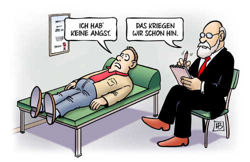 Cartoon: Keine Angst (medium) by Harm Bengen tagged angst,psychiater,sicherheitsbehoerden,islamismus,terror,bedrohung,absagen,fussball,grossveranstaltungen,laenderspiel,hannover,krieg,is,terrorismus,paris,frankreich,harm,bengen,cartoon,karikatur,angst,psychiater,sicherheitsbehoerden,islamismus,terror,bedrohung,absagen,fussball,grossveranstaltungen,laenderspiel,hannover,krieg,is,terrorismus,paris,frankreich,harm,bengen,cartoon,karikatur