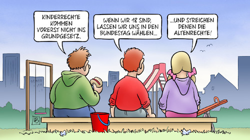 Cartoon: Kinderrechte (medium) by Harm Bengen tagged kinderrechte,grundgesetz,bundestag,lambrecht,sandkasten,altenrechte,harm,bengen,cartoon,karikatur,kinderrechte,grundgesetz,bundestag,lambrecht,sandkasten,altenrechte,harm,bengen,cartoon,karikatur