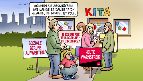 Cartoon: Kita-Streik (medium) by Harm Bengen tagged windel,eltern,vater,streik,kita,kindergarten,soziale,berufe,aufwerten,bessere,eingruppierung,gewerkschaft,warnstreik,verdi,harm,bengen,cartoon,karikatur,windel,eltern,vater,streik,kita,kindergarten,soziale,berufe,aufwerten,bessere,eingruppierung,gewerkschaft,warnstreik,verdi,harm,bengen,cartoon,karikatur