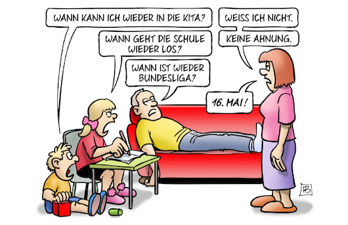 Cartoon: Kita vs. Bundesliga (medium) by Harm Bengen tagged kita,schule,keine,ahnung,bundesliga,familie,lockerungen,lockdown,corona,coronavirus,ansteckung,pandemie,epidemie,krankheit,schaden,harm,bengen,cartoon,karikatur,kita,schule,keine,ahnung,bundesliga,familie,lockerungen,lockdown,corona,coronavirus,ansteckung,pandemie,epidemie,krankheit,schaden,harm,bengen,cartoon,karikatur