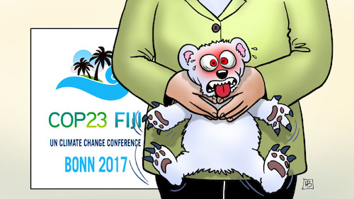 Cartoon: Klima-Kanzlerin 2017 (medium) by Harm Bengen tagged kanzlerin,merkel,raute,cop,23,klimakonferenz,bonn,eisbär,harm,bengen,cartoon,karikatur,kanzlerin,merkel,raute,cop,23,klimakonferenz,bonn,eisbär,harm,bengen,cartoon,karikatur