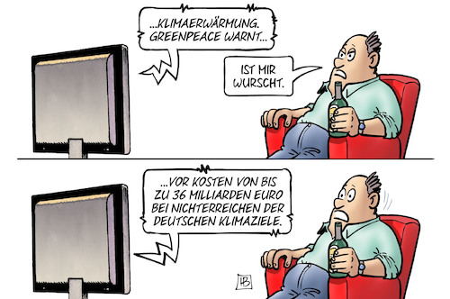 Cartoon: Klima-Kosten (medium) by Harm Bengen tagged klimaerwärmung,greenpeace,warnung,kosten,36,milliarden,nichterreichen,deutsche,klimaziele,schreck,tv,harm,bengen,cartoon,karikatur,klimaerwärmung,greenpeace,warnung,kosten,36,milliarden,nichterreichen,deutsche,klimaziele,schreck,tv,harm,bengen,cartoon,karikatur