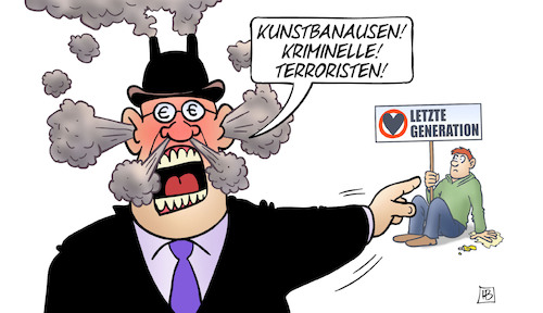 Cartoon: Klima-Terroristen (medium) by Harm Bengen tagged kunstbanausen,kriminelle,terroristen,klimawandel,klimaaktivisten,letzte,generation,umweltverschmutzung,rauch,schreien,co2,harm,bengen,cartoon,karikatur,kunstbanausen,kriminelle,terroristen,klimawandel,klimaaktivisten,letzte,generation,umweltverschmutzung,rauch,schreien,co2,harm,bengen,cartoon,karikatur