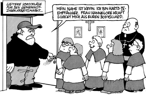 Cartoon: Kraft-Hartz (medium) by Harm Bengen tagged kraft,hartz,nrw,alg,wahlkampf,wahlen,wahl,kirche,missbrauch,ministrant,pfarrer,priester,kind,kruzifix,kreuz,religion,glaube,skandal,mißbrauch,jugend,sexueller mißbrauch,sexueller