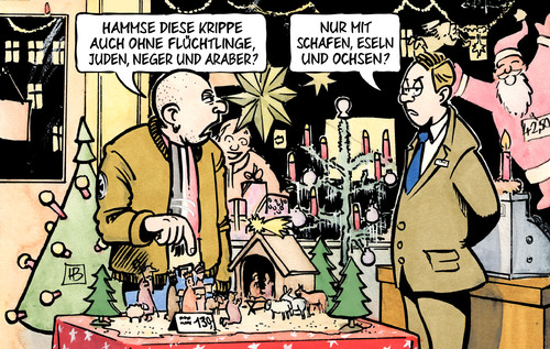 Cartoon: Krippe (medium) by Harm Bengen tagged krippe,jesus,religion,weihnachten,asyl,flüchtlinge,juden,neger,araber,schafe,esel,ochsen,pegida,deutsch,ausländer,migranten,integration,nazi,rechts,faschisten,harm,bengen,cartoon,karikatur,krippe,jesus,religion,weihnachten,asyl,flüchtlinge,juden,neger,araber,schafe,esel,ochsen,pegida,deutsch,ausländer,migranten,integration,nazi,rechts,faschisten,harm,bengen,cartoon,karikatur