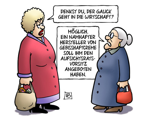 Cartoon: Kukident-Präsident (medium) by Harm Bengen tagged wirtschaft,gebisshaftcreme,aufsichtsratsvorsitz,alter,zähne,gauck,bundespräsident,aufhören,nachfolger,susemil,harm,bengen,cartoon,karikatur,wirtschaft,gebisshaftcreme,aufsichtsratsvorsitz,alter,zähne,gauck,bundespräsident,aufhören,nachfolger,susemil,harm,bengen,cartoon,karikatur