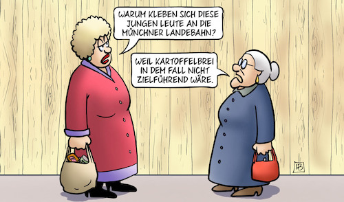 Cartoon: Landebahnkleber (medium) by Harm Bengen tagged kleben,junge,leute,letzte,generation,klimaaktivisten,klimawandel,protest,münchner,landebahn,flughafen,kartoffelbrei,jutta,susemil,zaun,harm,bengen,cartoon,karikatur,kleben,junge,leute,letzte,generation,klimaaktivisten,klimawandel,protest,münchner,landebahn,flughafen,kartoffelbrei,jutta,susemil,zaun,harm,bengen,cartoon,karikatur