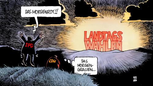Landtagswahlen-Morgenrot Landtagswahlen-Morgenrot