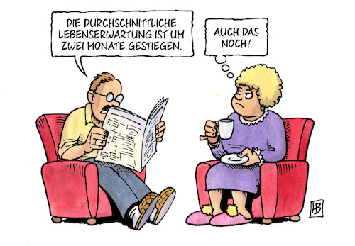 Cartoon: Lebenserwartung (medium) by Harm Bengen tagged durchschnittliche,lebenserwartung,gestiegen,ehe,tod,harm,bengen,cartoon,karikatur,durchschnittliche,lebenserwartung,gestiegen,ehe,tod,harm,bengen,cartoon,karikatur