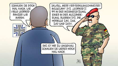 Cartoon: Leo-Zählung (medium) by Harm Bengen tagged leo,zählung,pistorius,verteidigungsminister,bundeswehr,soldat,leopard,panzer,krieg,ukraine,russland,harm,bengen,cartoon,karikatur,leo,zählung,pistorius,verteidigungsminister,bundeswehr,soldat,leopard,panzer,krieg,ukraine,russland,harm,bengen,cartoon,karikatur