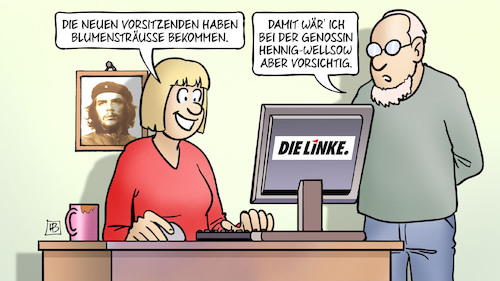 Linke und Blumen Linke und Blumen