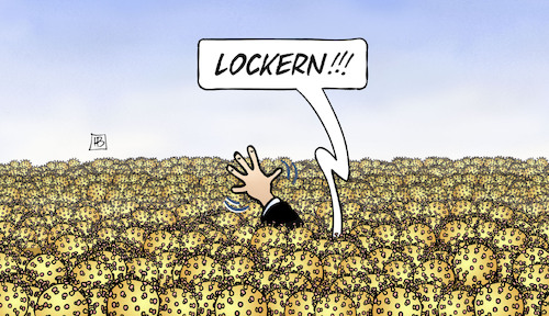 Cartoon: Lockerungsrufe (medium) by Harm Bengen tagged lockern,lockerungsrufe,hand,corona,flut,viren,harm,bengen,cartoon,karikatur,lockern,lockerungsrufe,hand,corona,flut,viren,harm,bengen,cartoon,karikatur