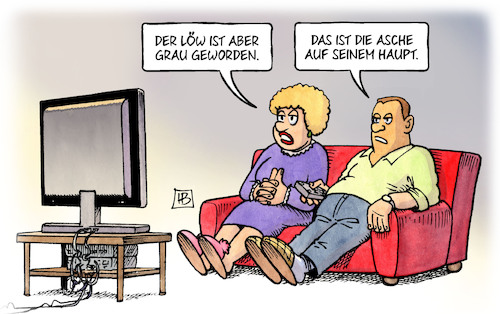 Cartoon: Löws Asche (medium) by Harm Bengen tagged jogi,löw,asche,grau,haare,haupt,fussball,trainer,wm,ausscheiden,tv,harm,bengen,cartoon,karikatur,jogi,löw,asche,grau,haare,haupt,fussball,trainer,wm,ausscheiden,tv,harm,bengen,cartoon,karikatur