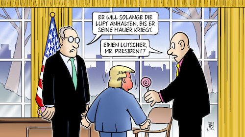 Cartoon: Luft anhalten (medium) by Harm Bengen tagged luft,anhalten,kind,president,trump,oval,office,migration,mauer,mexiko,harm,bengen,cartoon,karikatur,luft,anhalten,kind,president,trump,oval,office,migration,mauer,mexiko,harm,bengen,cartoon,karikatur