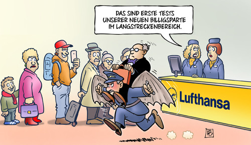 Cartoon: Lufthansa-Billigsparte (medium) by Harm Bengen tagged test,billigsparte,langstreckenbereich,wings,cockpit,gewerkschaft,lufthansa,streik,piloten,harm,bengen,cartoon,karikatur,test,billigsparte,langstreckenbereich,wings,cockpit,gewerkschaft,lufthansa,streik,piloten,harm,bengen,cartoon,karikatur