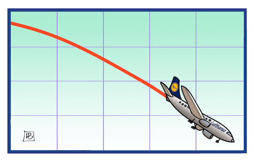 Lufthansa-Sinkflug