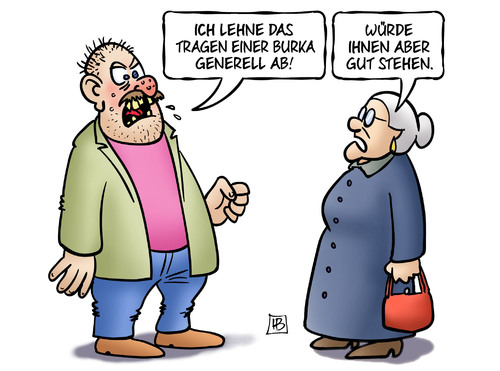 Männer-Burka By Harm Bengen | Politics Cartoon | TOONPOOL