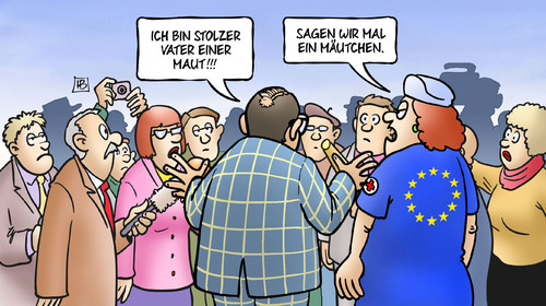 Cartoon: Mäutchen (medium) by Harm Bengen tagged vater,geburt,pkw,maut,dobrindt,verkehrminister,interview,reporter,krankenschwester,europa,streit,ausländermaut,mäutchen,harm,bengen,cartoon,karikatur,vater,geburt,pkw,maut,dobrindt,verkehrminister,interview,reporter,krankenschwester,europa,streit,ausländermaut,mäutchen,harm,bengen,cartoon,karikatur