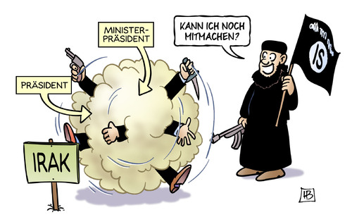 Cartoon: Maliki vs. Masum (medium) by Harm Bengen tagged maliki,masum,praesident,ministerpraesident,isis,islamisten,terror,regierung,streit,irak,harm,bengen,cartoon,karikatur,maliki,masum,praesident,ministerpraesident,isis,islamisten,terror,regierung,streit,irak,harm,bengen,cartoon,karikatur