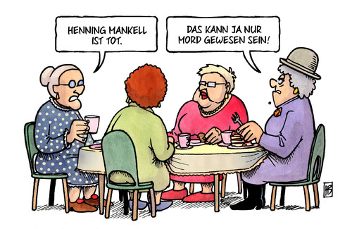 Cartoon: Mankell (medium) by Harm Bengen tagged karikatur,cartoon,bengen,harm,literatur,krebs,schweden,autor,krimi,mord,tod,tot,mankell,henning,henning,mankell,tot,tod,mord,krimi,autor,schweden,krebs,literatur,harm,bengen,cartoon,karikatur