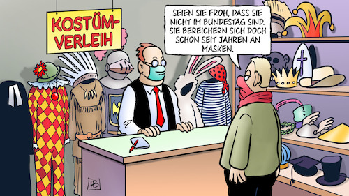 Cartoon: Maskenskandal (medium) by Harm Bengen tagged maskenskandal,kostümverleih,bereichern,masken,corona,krisengewinnler,korruption,vermittlung,cdu,csu,bundestagsfraktion,bundestag,harm,bengen,cartoon,karikatur,maskenskandal,kostümverleih,bereichern,masken,corona,krisengewinnler,korruption,vermittlung,cdu,csu,bundestagsfraktion,bundestag,harm,bengen,cartoon,karikatur