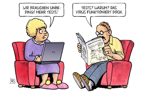 Cartoon: Mehr Tests (medium) by Harm Bengen tagged tests,virus,funktioniert,corona,coronavirus,ansteckung,pandemie,epidemie,krankheit,schaden,harm,bengen,cartoon,karikatur,tests,virus,funktioniert,corona,coronavirus,ansteckung,pandemie,epidemie,krankheit,schaden,harm,bengen,cartoon,karikatur