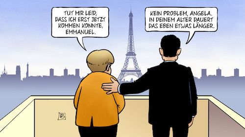 Merkel bei Macron