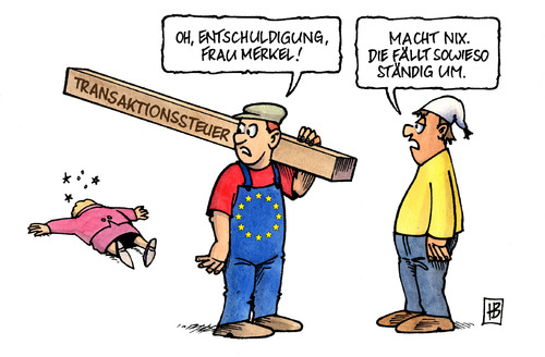 Merkel fällt um Merkel fällt um