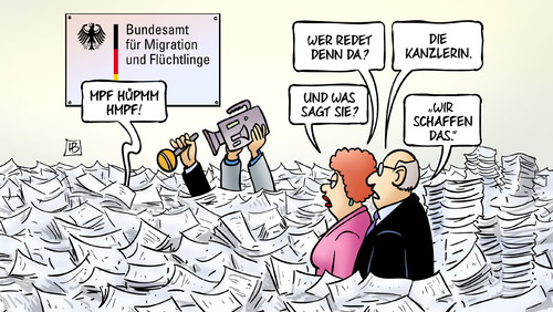 Merkel im BAMF Merkel im BAMF