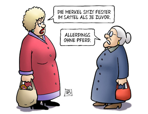 Merkel im Sattel
