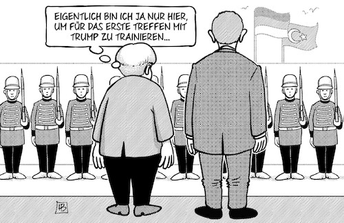 Merkel trainiert für Trump