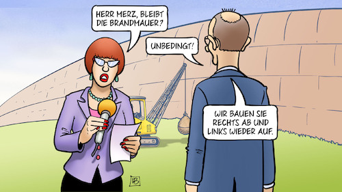 Merz und Brandmauer Merz und Brandmauer