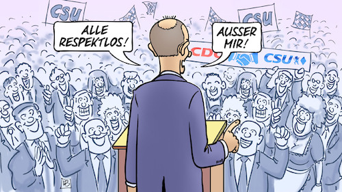 Cartoon: Merz und Respektlosigkeit (medium) by Harm Bengen tagged merz,respektlosigkeit,cdu,csu,parteitag,rede,rednerpult,harm,bengen,cartoon,karikatur,merz,respektlosigkeit,cdu,csu,parteitag,rede,rednerpult,harm,bengen,cartoon,karikatur