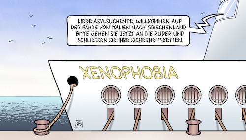 Migranten auf Fähren Migranten auf Fähren
